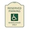 Signmission Reserved Parking Wheelchair W/ Graphic Heavy-Gauge Aluminum Sign, 24" x 18", TG-1824-22996 A-DES-TG-1824-22996 - alternate 1